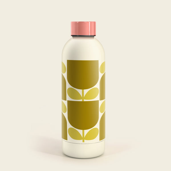 Stainless Steel Water Bottle - Block Flower