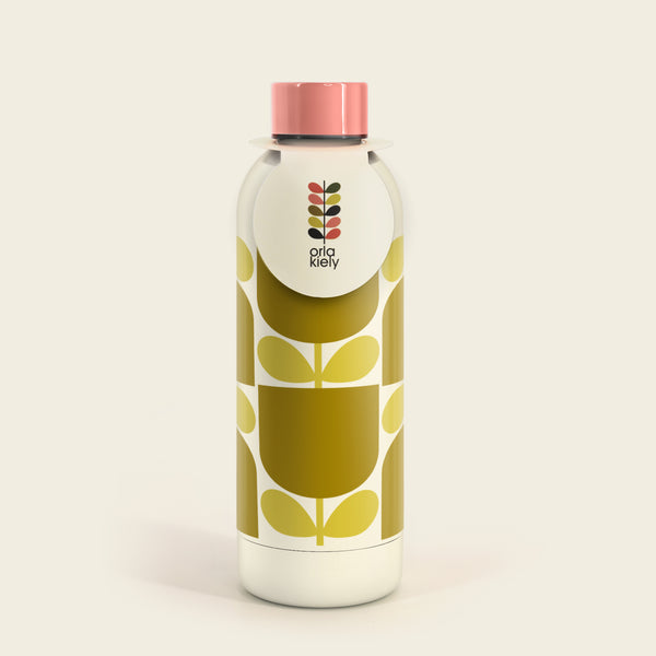 Stainless Steel Water Bottle - Block Flower