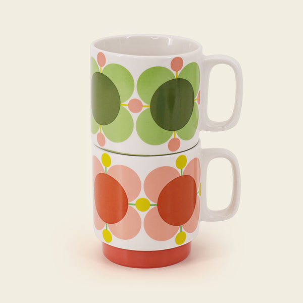 Mug Set of 2 - Atomic Flower Bubblegum/Basil