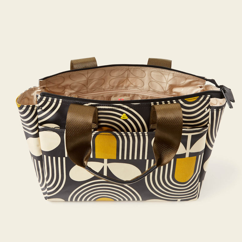 Walker Tote - Giant Striped Tulip Noir