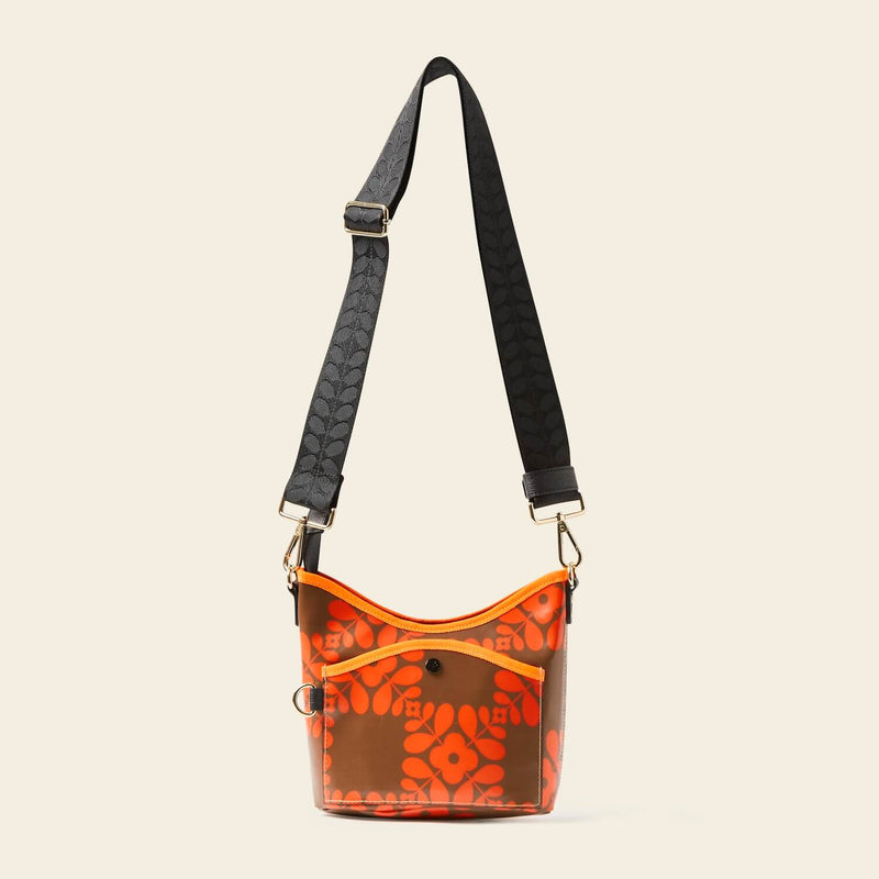 Carrymin Crossbody - Lattice Flower Tile Conker