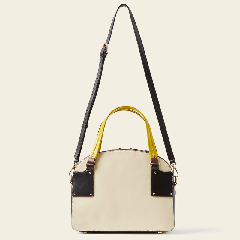 Luna Bowling Bag in Cream Punched Flower by Orla Kiely