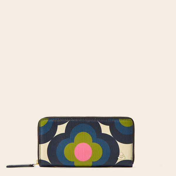 Forget Me Not Wallet in Radial Flower Rockpool pattern by Orla Kiely