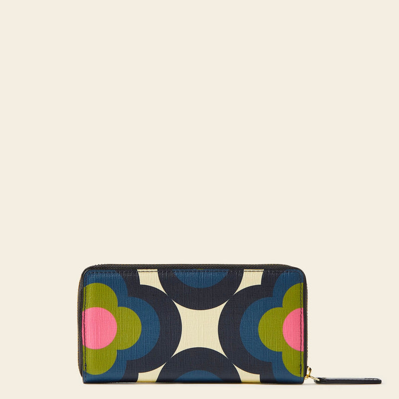 Forget Me Not Wallet in Radial Flower Rockpool pattern by Orla Kiely