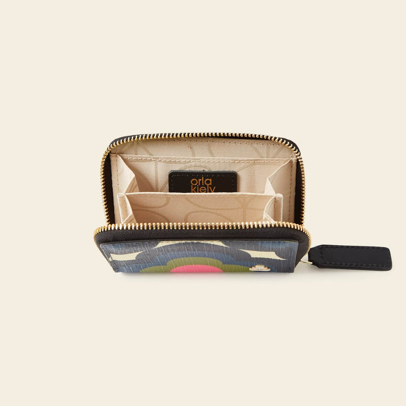 Remember Me Purse in Radial Flower Rockpool pattern by Orla Kiely