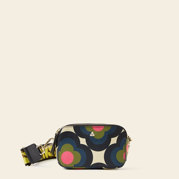 Duo Crossbody Bag in Radial Flower Rockpool pattern by Orla Kiely