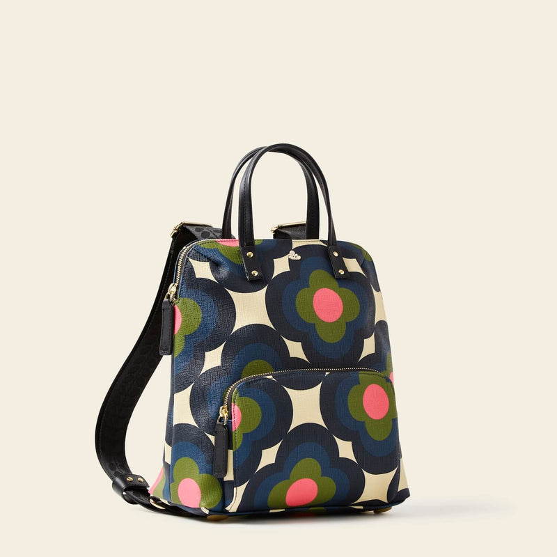 Buddy Backpack in Radial Flower Rockpool pattern by Orla Kiely