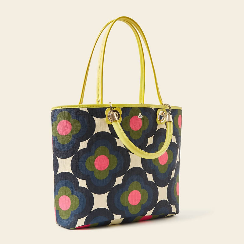 Smile Tote Bag in Radial Flower Rockpool pattern by Orla Kiely