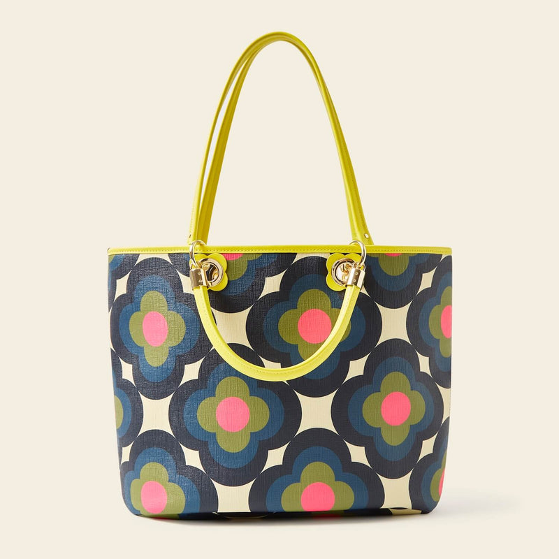 Smile Tote Bag in Radial Flower Rockpool pattern by Orla Kiely