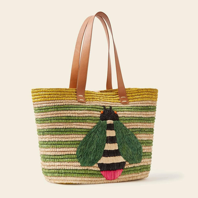 Monday Tote Bag in Bug Green pattern by Orla Kiely