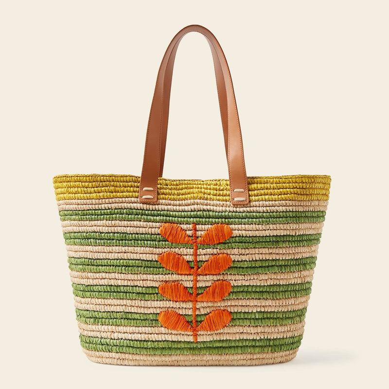 Monday Tote Bag in Bug Green pattern by Orla Kiely