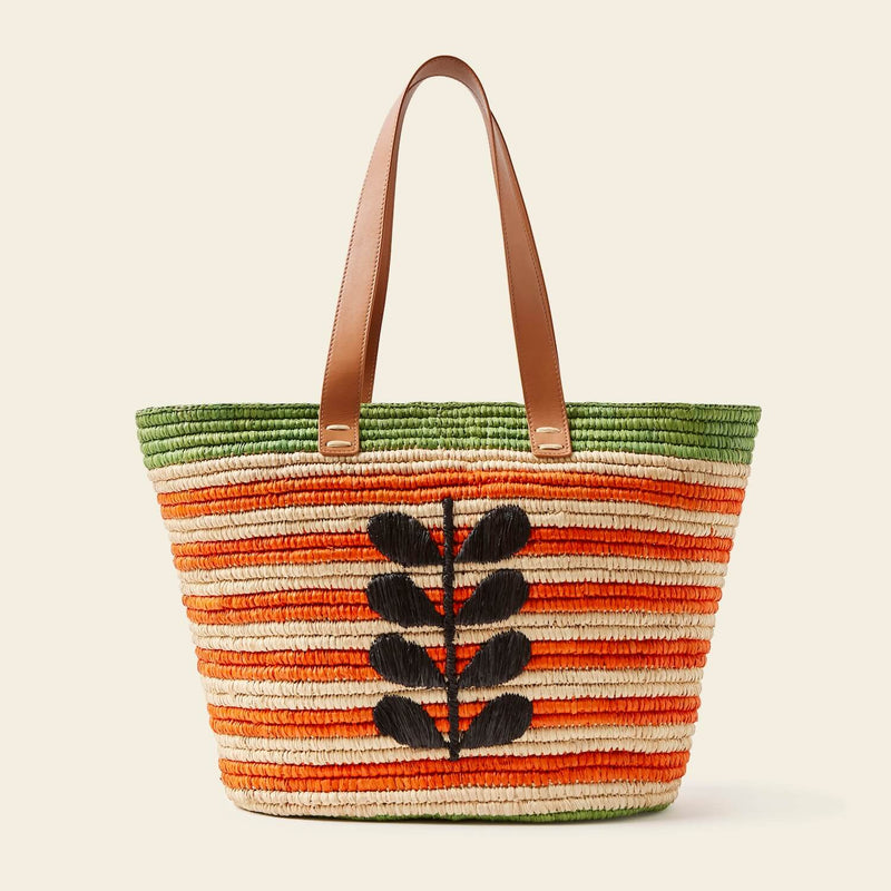 Monday Tote Bag in Puffin Orange pattern by Orla Kiely