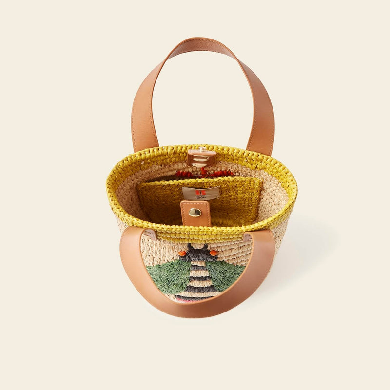 Sunday Mini Tote Bag in Bug Yellow pattern by Orla Kiely