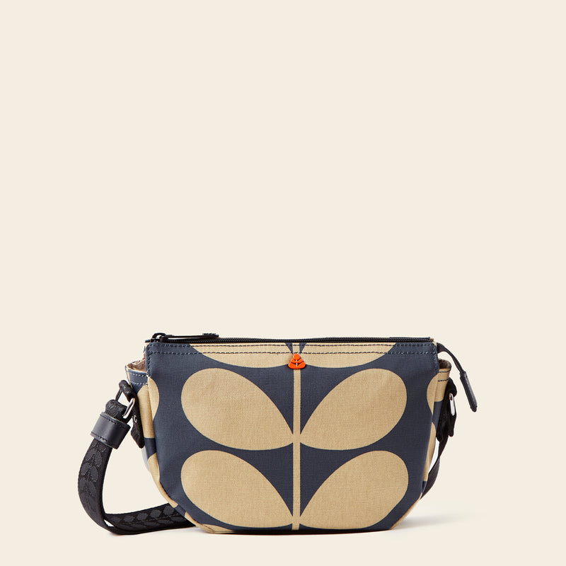 Mini Rounder Crossbody Bag in Solid Stem Oatmeal pattern by Orla Kiely