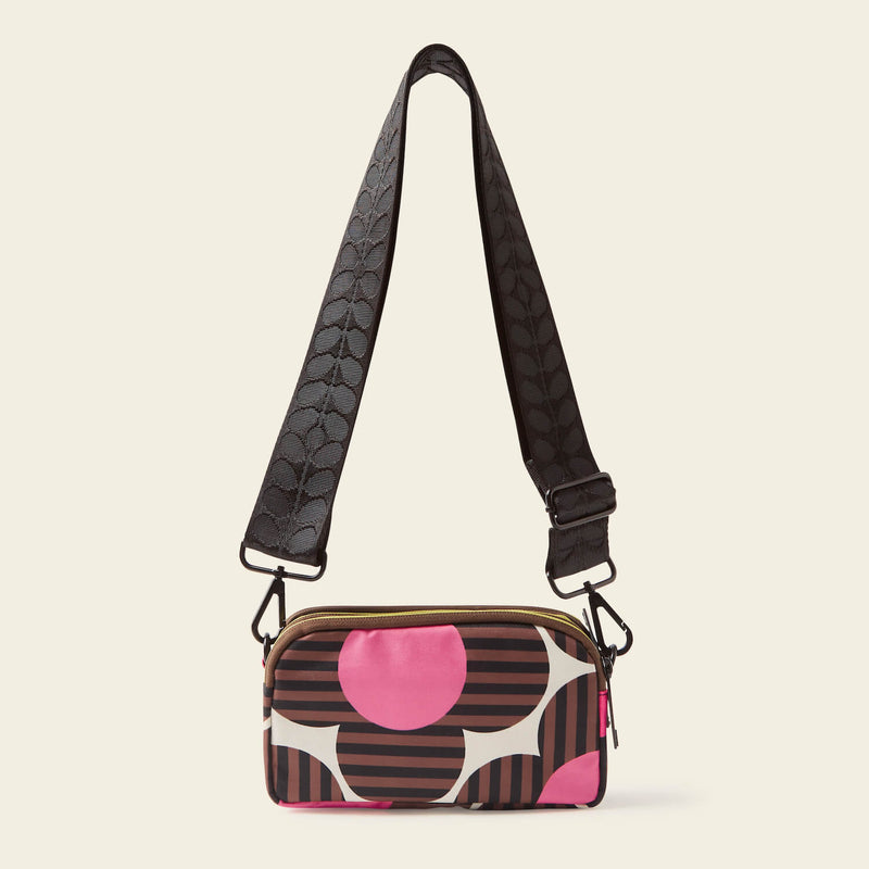 Tripod Crossbody - Striped Flower Azalea