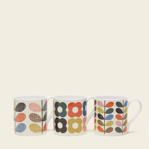 Mug Set of 3 - Modern Classic Stem