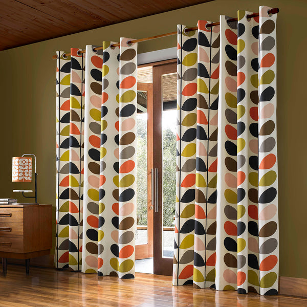 Multi Stem Lined Eyelet Curtains