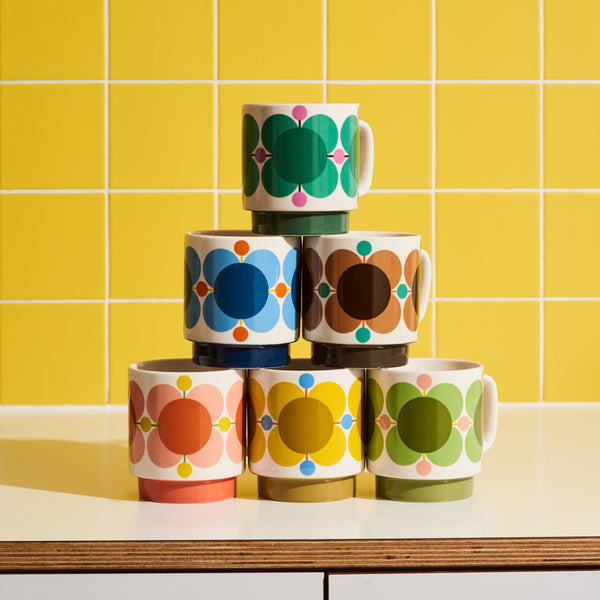 Mug Set of 2 - Atomic Flower Bubblegum/Basil