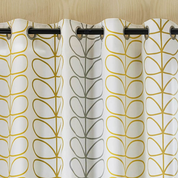 Trio Stem Ochre Curtains